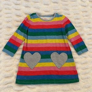 Mini Boden Long Sleeve Cotton Pocket Appliqué Dress